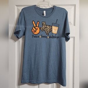 Peace Texas Whataburger Bella Canvas Graphic Tee - Heather Slate